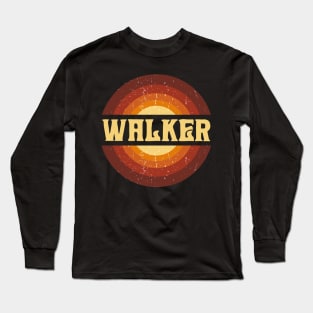 Vintage Proud Name Walker Birthday Gifts Circle Long Sleeve T-Shirt